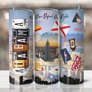 Alabama Tumbler, State Of Alabama Skinny Tumbler, Alabama Gift Tumbler
